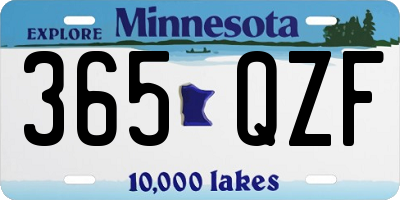 MN license plate 365QZF