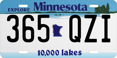 MN license plate 365QZI