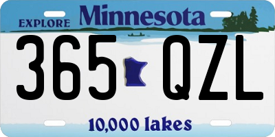 MN license plate 365QZL