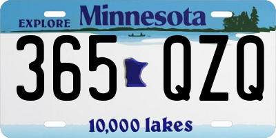 MN license plate 365QZQ