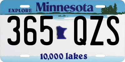 MN license plate 365QZS