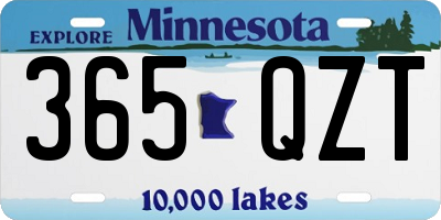 MN license plate 365QZT