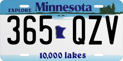 MN license plate 365QZV