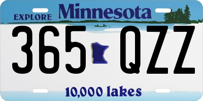 MN license plate 365QZZ