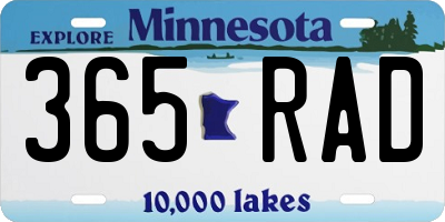 MN license plate 365RAD