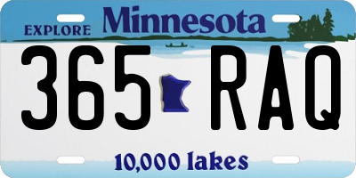 MN license plate 365RAQ
