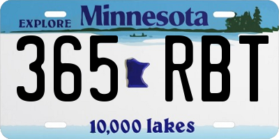 MN license plate 365RBT