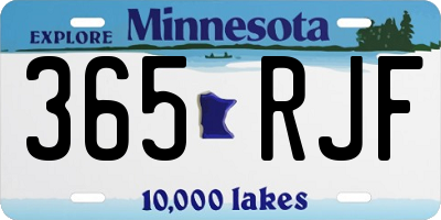MN license plate 365RJF