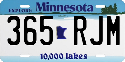 MN license plate 365RJM
