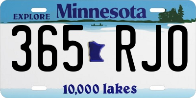 MN license plate 365RJO