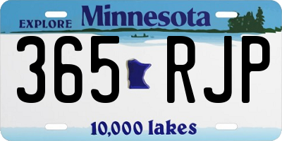 MN license plate 365RJP