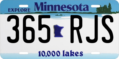 MN license plate 365RJS