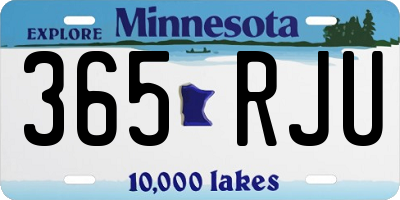 MN license plate 365RJU