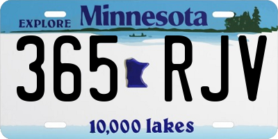 MN license plate 365RJV