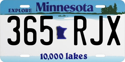 MN license plate 365RJX