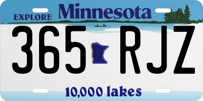 MN license plate 365RJZ