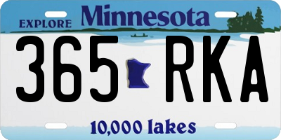 MN license plate 365RKA