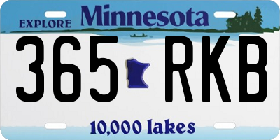 MN license plate 365RKB