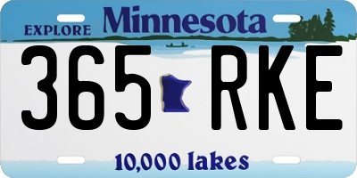 MN license plate 365RKE