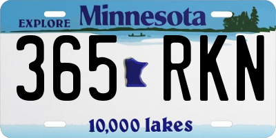 MN license plate 365RKN