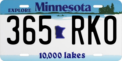 MN license plate 365RKO