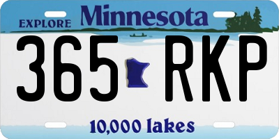 MN license plate 365RKP
