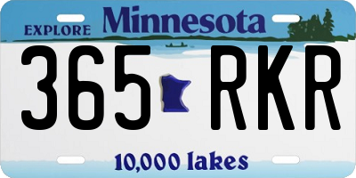 MN license plate 365RKR