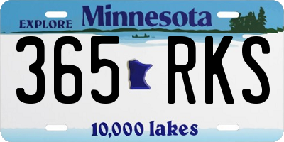 MN license plate 365RKS
