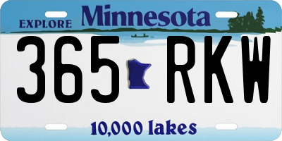 MN license plate 365RKW