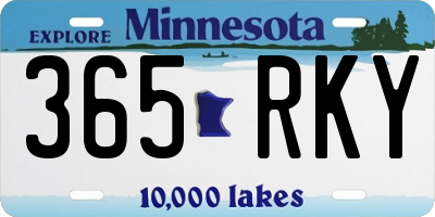 MN license plate 365RKY