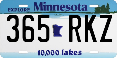 MN license plate 365RKZ