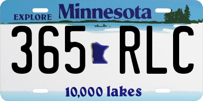 MN license plate 365RLC
