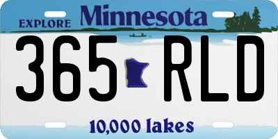 MN license plate 365RLD