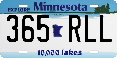 MN license plate 365RLL