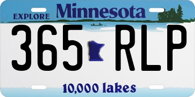 MN license plate 365RLP