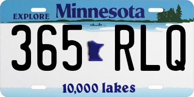 MN license plate 365RLQ