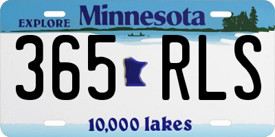 MN license plate 365RLS