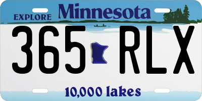 MN license plate 365RLX