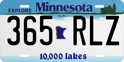 MN license plate 365RLZ