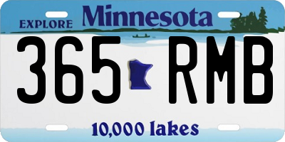 MN license plate 365RMB