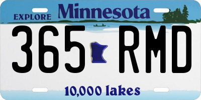 MN license plate 365RMD