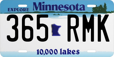 MN license plate 365RMK