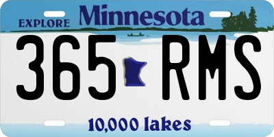 MN license plate 365RMS