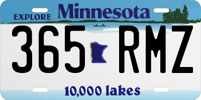 MN license plate 365RMZ