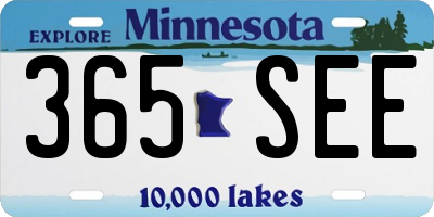 MN license plate 365SEE