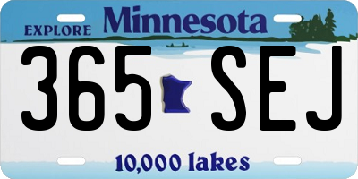 MN license plate 365SEJ