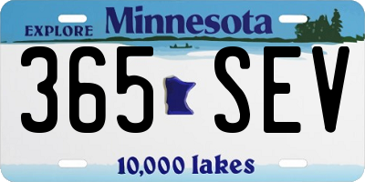 MN license plate 365SEV