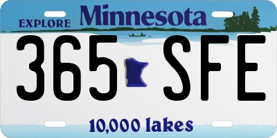 MN license plate 365SFE
