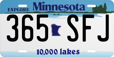 MN license plate 365SFJ