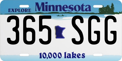 MN license plate 365SGG